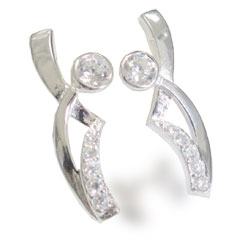 Cz earring silver